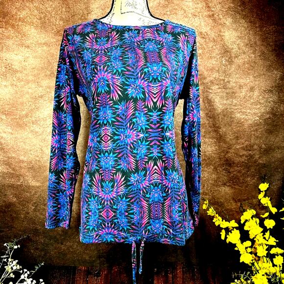 Retreat Rhonda Shear Drawstring Hem Tunic Firework Floral Multiple Sizes - Picture 2 of 11